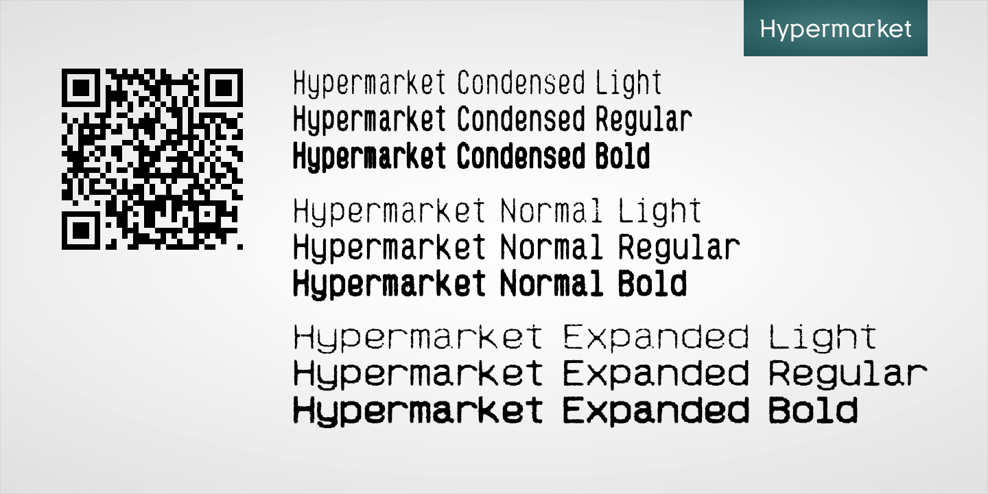 Beispiel einer Hypermarket-Schriftart #2